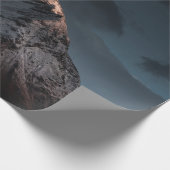 夜空に雪が積もった山 ラッピングペーパー (角)