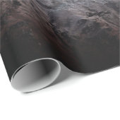 夜空に雪が積もった山 ラッピングペーパー (ロールコーナー)