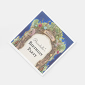 夜空に魅惑の森の妖精の庭 スタンダードランチョンナプキン (角)