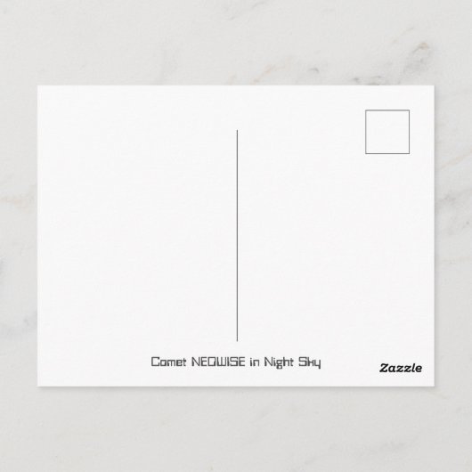 夜空にNEOWISE彗星 ポストカード (裏面)
