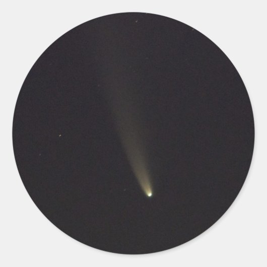 夜空にNEOWISE彗星 ラウンドシール (正面)