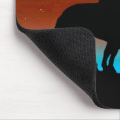 夜空のあるトレイルシルエットの終点 マウスパッド (コーナー)