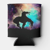 夜空のあるトレイルシルエットの終点 缶クーラー (正面)