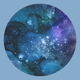 夜空のきらきら星 DIY テキスト アート ロゴ ラウンドシール
