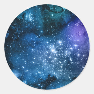 夜空のきらきら星 DIY テキスト アート ロゴ Vs 2 ラウンドシール