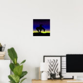 夜空のポスターとトレイルのショーエットの終わり ポスター (ホームオフィス)