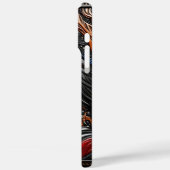 夜空の下で山の近くで休むフクロウ Case-Mate iPhoneケース (裏面 / 左)