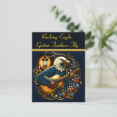 夜空の下のイーグルのギタリスト ポストカード (スタンド正面)