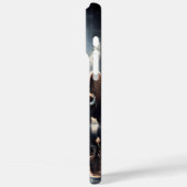 夜空の下の宇宙水牛のバイソン反射 Case-Mate iPhoneケース (裏面 / 左)