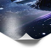 夜空の下の海賊船 フォトプリント            (角)