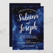 夜空の下の結婚式招待状 招待状 (正面/裏面)