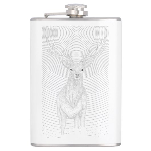 夜空の下の鹿 フラスク (正面)