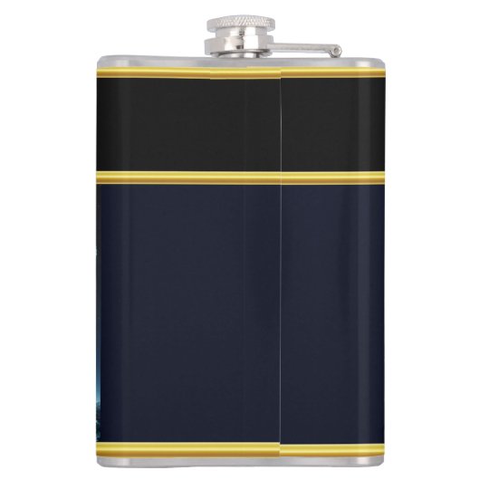 夜空の中で氷に巻き込まれた船 フラスク (裏面)