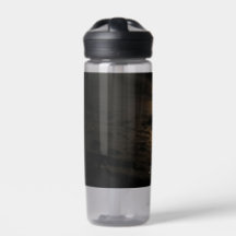 夜空の写真の月明かりの雲ウォーターボトル