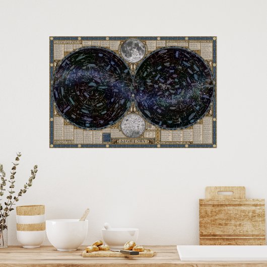 夜空の地図 ポスター (キッチン)