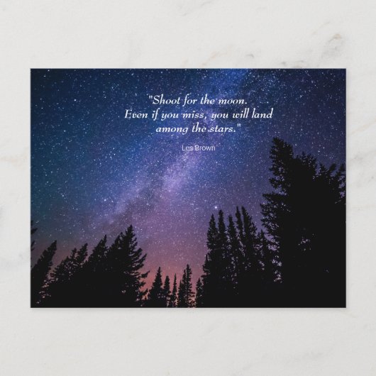 夜空の感動的名言 ポストカード (正面)