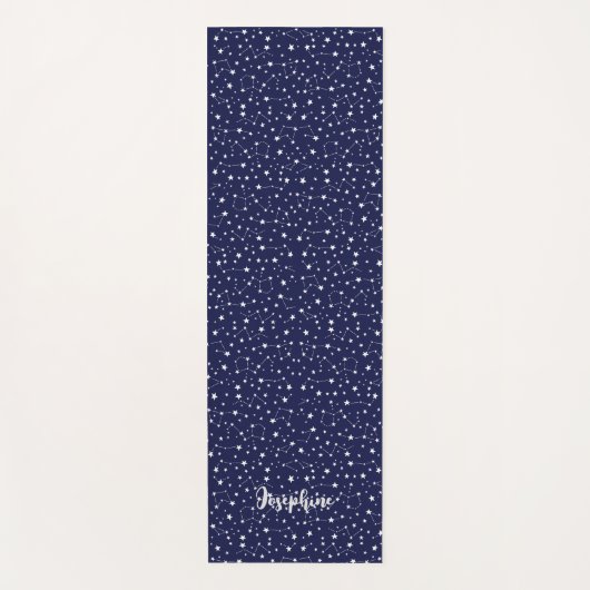 夜空の星と星座 ヨガマット (正面)