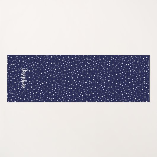 夜空の星と星座 ヨガマット (正面(横))