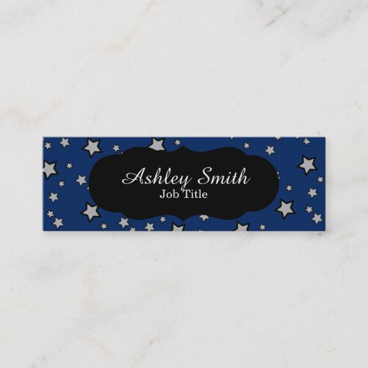 夜空の星の名刺 スキニー名刺 (正面)