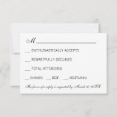 夜空の星座RSVP 出欠カード (裏面)