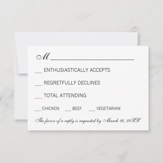 夜空の星座RSVP 出欠カード (裏面)