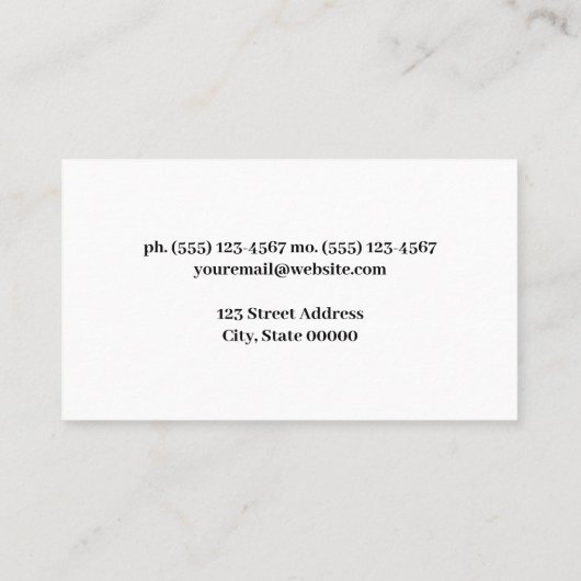 夜空の星 名刺 (裏面)