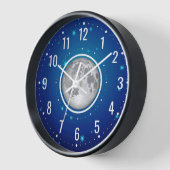 夜空の月と星 – エレガント 壁時計 (傾斜)