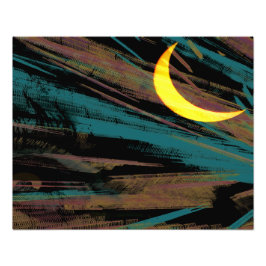 夜空の月並み フォトプリント           