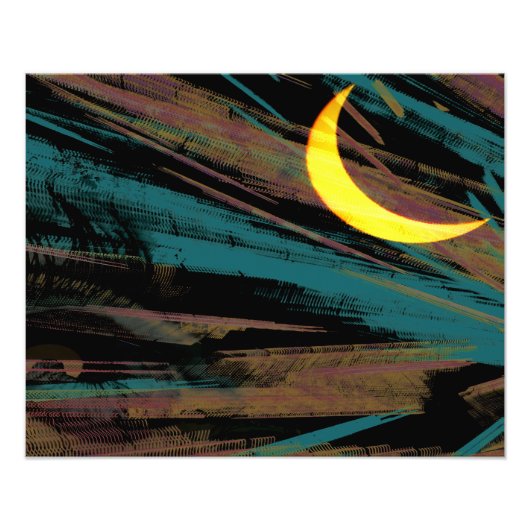 夜空の月並み フォトプリント            (正面)