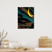 夜空の月並み ポスター (キッチン)