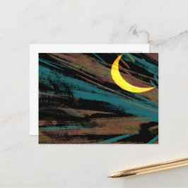 夜空の月並み ポストカード