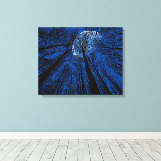 夜空の月 キャンバスプリント (インサイチュ (ウッドフロア))