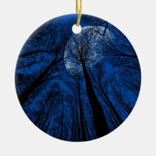 夜空の月 セラミックオーナメント (正面)