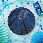 夜空の月 ペーパープレート (パーティー)