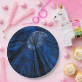 夜空の月 ペーパープレート (パーティー)