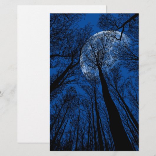 夜空の月 便箋 (正面/裏面)