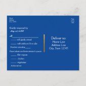 夜空の木々 ラスティック ウェディング 返信カード インビテーションポストカード (裏面)