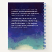 夜空の森の本カバーインスピレーションノート ノートブック (裏面)