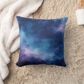 夜空の水彩枕 クッション (ブランケット)