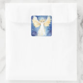 夜空の水彩画天使 スクエアシール (バッグ)