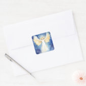 夜空の水彩画天使 スクエアシール (封筒)