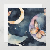 夜空の水色の蝶 招待状 (正面/裏面)
