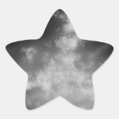 夜空の煙ステッカー 星シール (正面)
