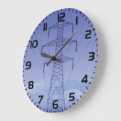 夜空の送電塔 ラージ壁時計 (傾斜)