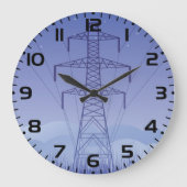 夜空の送電塔 ラージ壁時計 (正面)