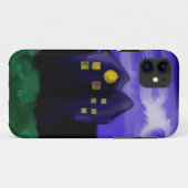 夜空の都市の高層キャンバスアート Case-Mate iPhoneケース (裏面(横))