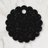 夜空カラフルきらめく黒デザイン星 フェイバータグ (裏面)