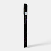 夜空カラフルきらめく黒デザイン星 iPhone 15ケース (左側面)