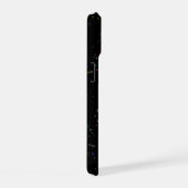 夜空カラフルきらめく黒デザイン星 iPhone 15ケース (右側面)
