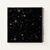 夜空クール雪ブラックノート ノートブック (裏面)